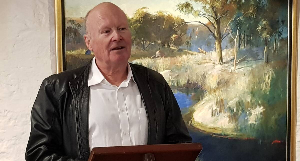 LAUNCH: Jonathon Fairall spoke about his wife's ancestor who arrived broke, but ended up owning half a dozen properties in Uralla.