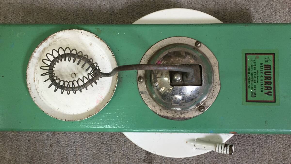 AUSTRALIAN MADE: The Murray mixer and beater is one of the oddities that is now on show at the eArmidale Folk Museum.