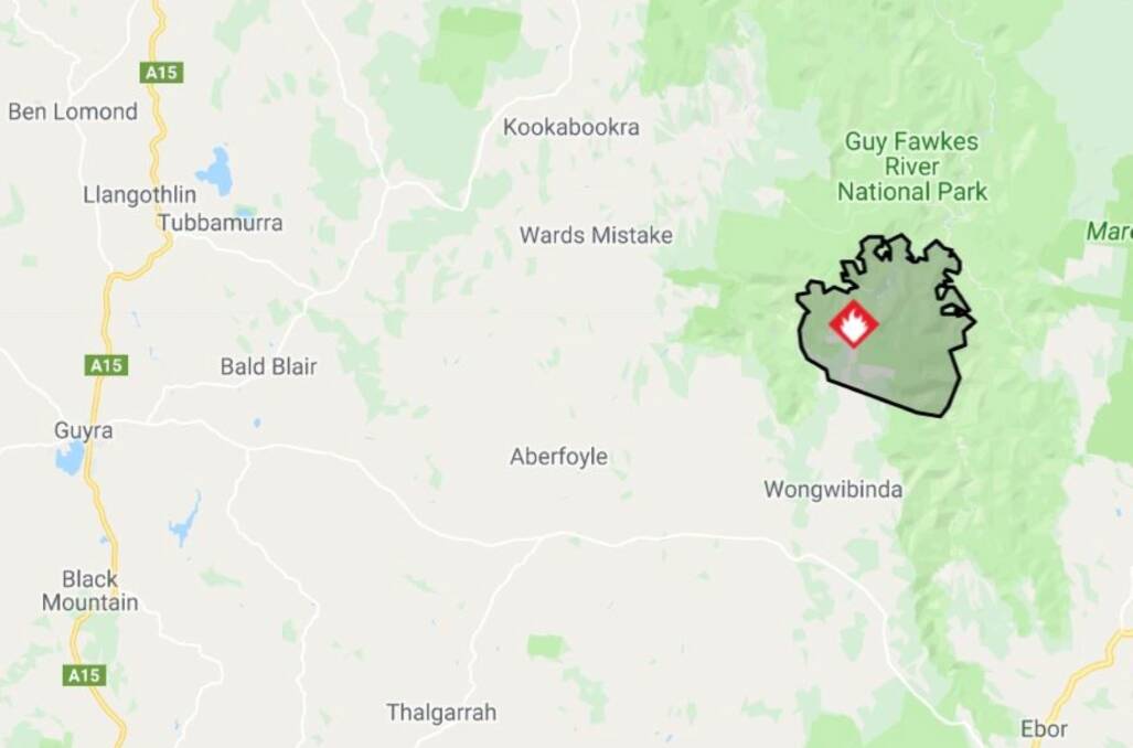 UPDATED: Guy Fawkes River National Park bushfire. 