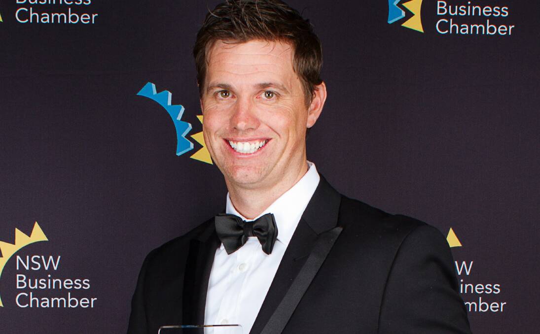 RISING STAR: Rural Fit managing director Andrew Mahony a tFriday night's NSW Business Chamber state awards.